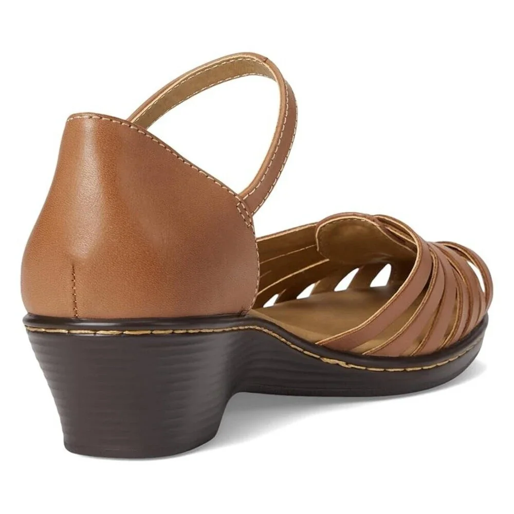 Comfortiva Tatianna Soft Spots Women's US 8 Tan Leather Slip on Shoes ZOGG1760